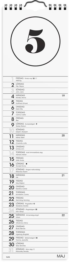 Väggkalender 2026 Simple