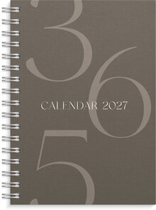 Kalender 2027 Weekly A6 Story brun