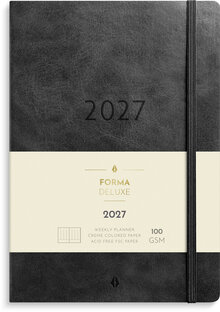 Kalender 2027 Agency A5 Forma Deluxe svart