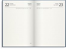Kalender 2024 1-årsdagbok blått konstläder