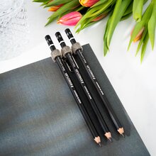 Pennhållare tre pennor silver