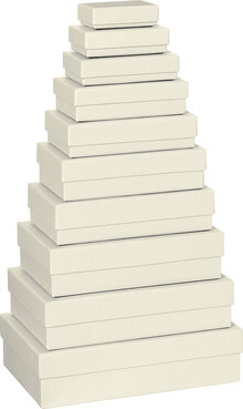 Presentlådor 10 pack, set, olika storlekar Ljus beige