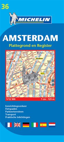 Amsterdam Michelin 36 stadskarta : 1:12500