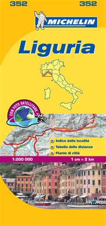 Liguria Michelin 352 delkarta Italien : 1:200000