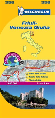 Friuli Venezia Giulia Michelin 356 delkarta Italien : 1:200000
