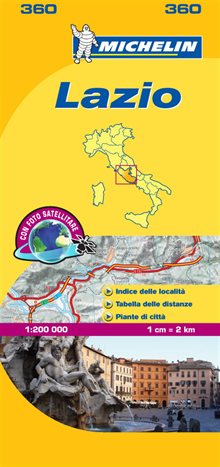 Lazio Michelin 360 delkarta Italien : 1:200000