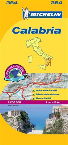 Calabria Michelin 364 delkarta Italien : 1:200000