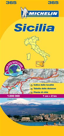 Sicily Michelin 365 delkarta Italien : 1:200000