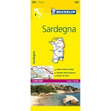 Sardinia Michelin 366 delkarta Italien : 1:200000