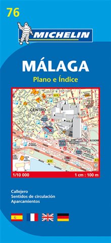 Malaga Michelin 76 stadskarta : 1:10000