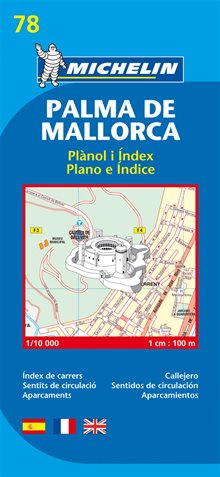 Palma de Mallorca Michelin 78 stadskarta : 1:10000
