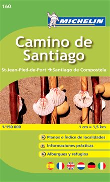 Camino de Santiago Michelin 160 delkarta Spanien : 1:150000