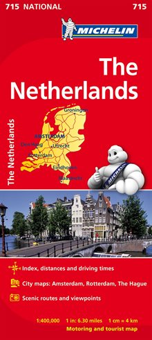 Nederländerna Michelin 715 karta : 1:400000
