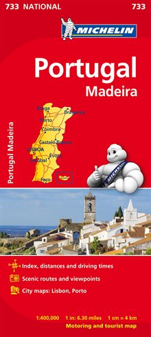 Portugal Madeira Michelin 733 karta : 1:400000