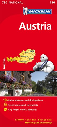 Österrike Michelin 730 karta : 1:400000