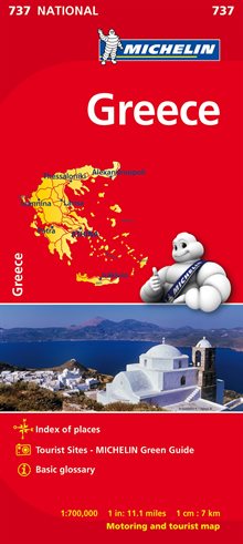 Grekland Michelin 737 karta : 1:700000