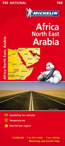 Nordöstra Afrika Michelin 745 karta : 1:4milj
