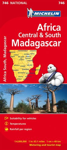 Centrala och Södra Afrika Michelin 746 karta : 1:4milj