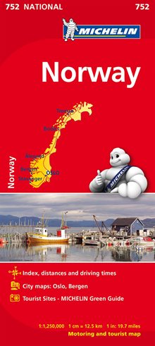 Norge Michelin 752 karta : 1:1,25milj
