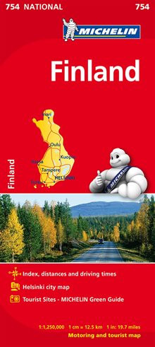Finland Michelin 754 karta : 1:1,25milj