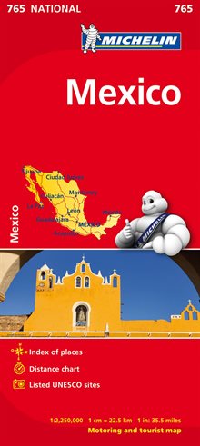 Mexico Michelin 765 karta : 1:2,5milj