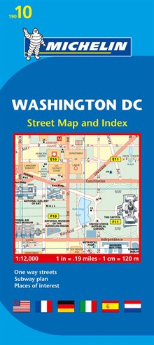 Washington DC Michelin 10 stadskarta : 1:12000