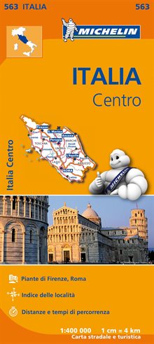 Toscana Umbria Lazio Michelin 563 delkarta Italien : 1:400000
