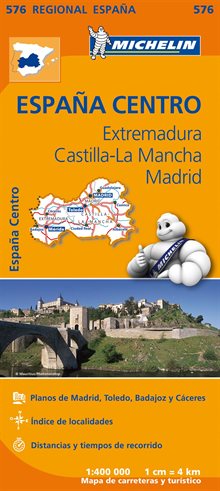 Extremadura Castilla La Mancha Michelin 576 delk : 1:400000