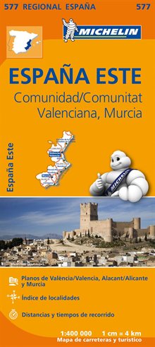 Comunidad Valenciana  Murcia Michelin 577 delkarta - 1:400000