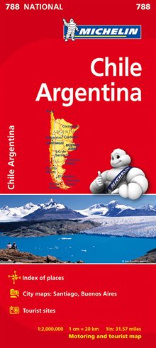 Chile Argentina Michelin 788 karta : 1:2 milj