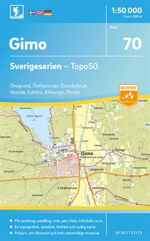 70 Gimo Sverigeserien Topo50 : Skala 1:50 000