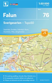 76 Falun Sverigeserien Topo50 : Skala 1:50 000