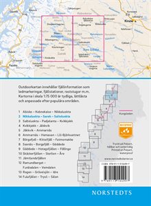 Outdoorkartan Nikkaluokta Sarek Saltoluokta : Blad 2 Skala 1:75 000