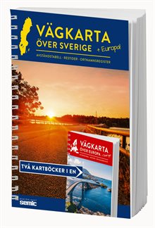 Vägkarta över Sverige och Europa